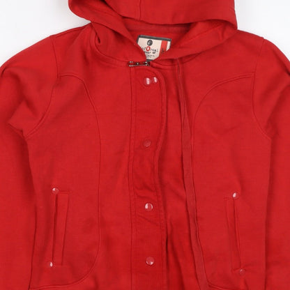 Informal Wear Women’s Red L Full Zip Hooded Sweatshirt