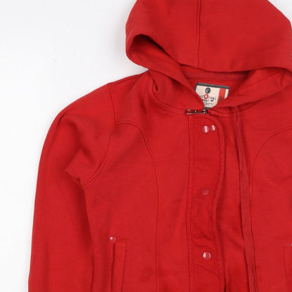 Informal Wear Women’s Red L Full Zip Hooded Sweatshirt