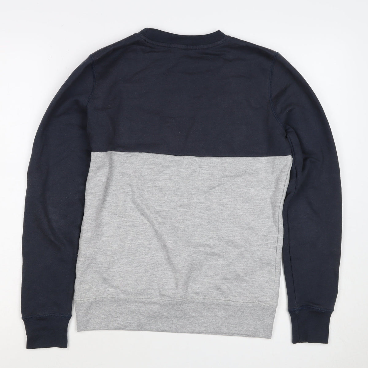 Bench Women’s Grey & Black Colourblock Logo Pullover Sweatshirt UK 10