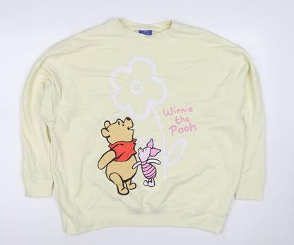 Primark Disney Winnie the Pooh Women Yellow S Pullover Sweatshirt