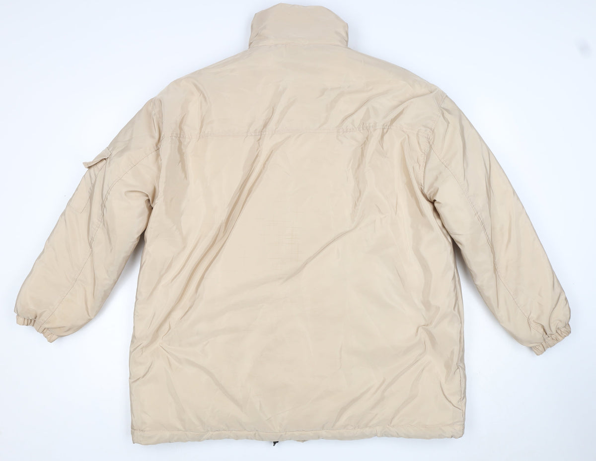 PrettyLittleThing Women's Beige S Puffer Jacket Removable Sleeves