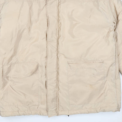 PrettyLittleThing Women's Beige S Puffer Jacket Removable Sleeves
