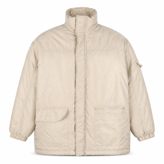 PrettyLittleThing Women's Beige S Puffer Jacket Removable Sleeves