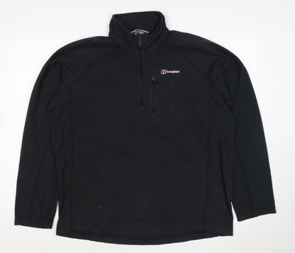 Berghaus Men’s Black XL Fleece Soft Shell 1/4 Zip Outdoor Jacket