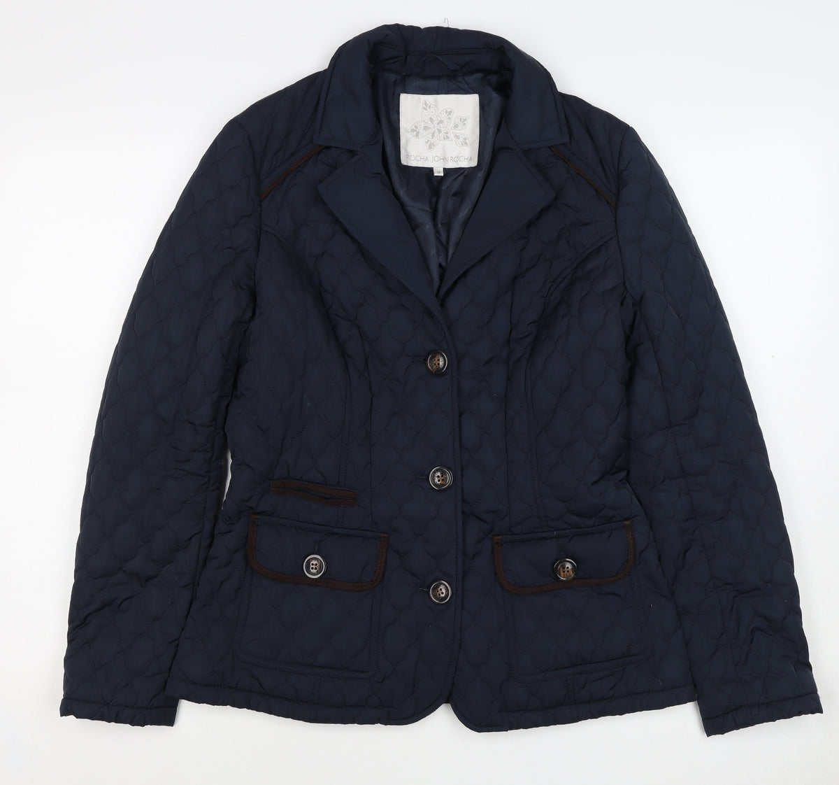 Rocha John Rocha Women’s Blue Size 10 Quilted Padded Jacket
