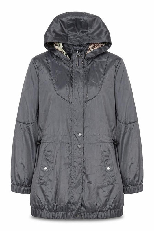 No.1 by OX Women’s Grey Size 16 Long Hooded Parka Coat
