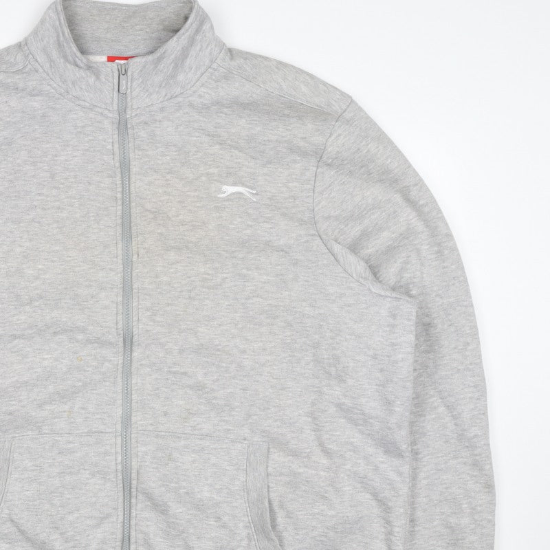 Additional view of Slazenger Men's Grey 2XL Full Zip High Neck Logo Sweatshirt