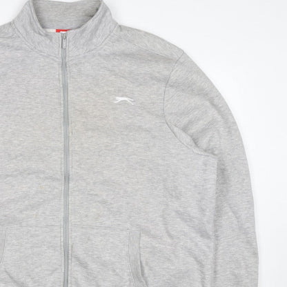 Additional view of Slazenger Men's Grey 2XL Full Zip High Neck Logo Sweatshirt