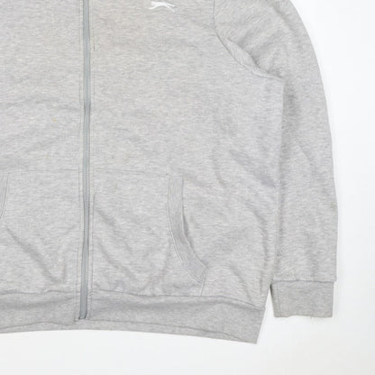 Additional view of Slazenger Men's Grey 2XL Full Zip High Neck Logo Sweatshirt