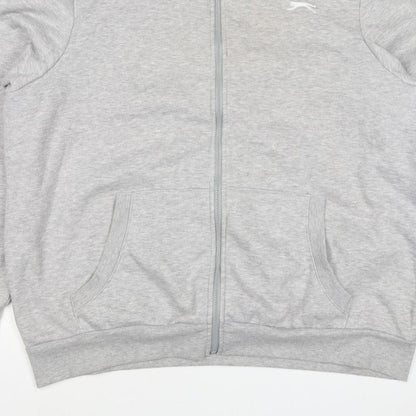 Additional view of Slazenger Men's Grey 2XL Full Zip High Neck Logo Sweatshirt