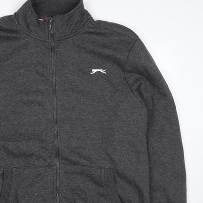 Slazenger Men’s Grey 5XL Full Zip Sweatshirt High Neck Pockets