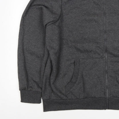 Slazenger Men’s Grey 5XL Full Zip Sweatshirt High Neck Pockets