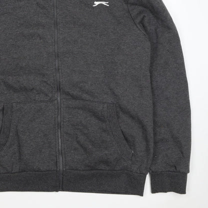 Slazenger Men’s Grey 5XL Full Zip Sweatshirt High Neck Pockets