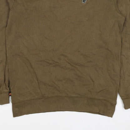 Luke Sport Men’s Brown L Crew Neck Cotton Logo Pullover Sweatshirt