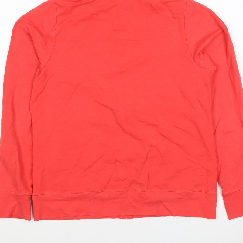 M&S Goodmove Women’s Red Size 8 Full Zip Hooded Sports Hoodie