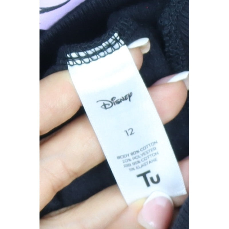 Disney TU Women’s Black UK 12 Pullover Sweatshirt Sequin Villains