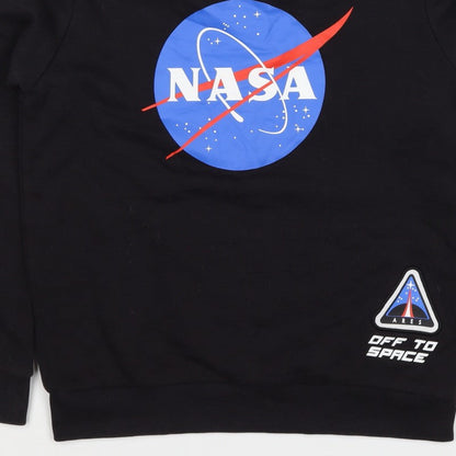 Marks and Spencer Boys Black NASA Graphic Pullover Sweatshirt 11-12 Years