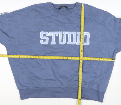 Active UK Women’s Blue Studio Graphic Crew Neck Sweatshirt L