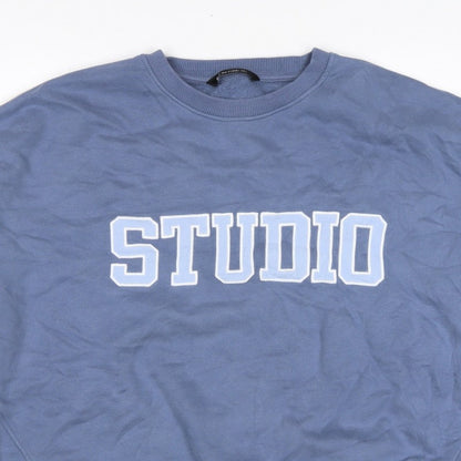 Active UK Women’s Blue Studio Graphic Crew Neck Sweatshirt L