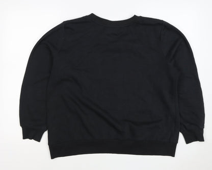 The Rolling Stones Women’s Black Size 16 Leopard Logo Sweatshirt