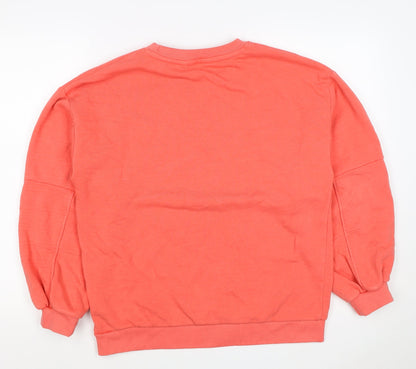 b.young Women’s Pink S Pullover Sweatshirt Balloon Sleeve