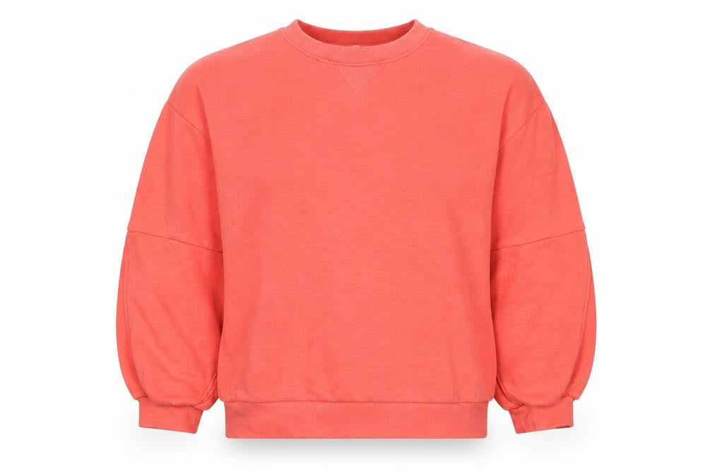 b.young Women’s Pink S Pullover Sweatshirt Balloon Sleeve