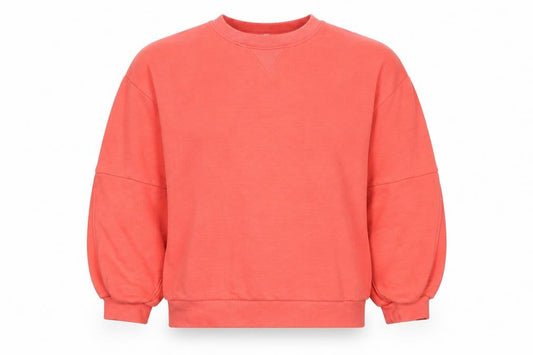 b.young Women’s Pink S Pullover Sweatshirt Balloon Sleeve