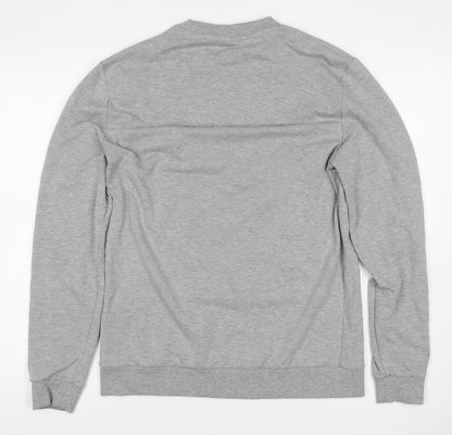 ASOS Men Grey XL Crew Neck Pullover Cotton Blend Sweatshirt
