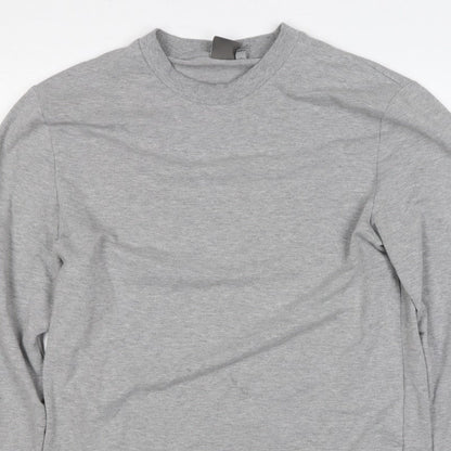 ASOS Men Grey XL Crew Neck Pullover Cotton Blend Sweatshirt
