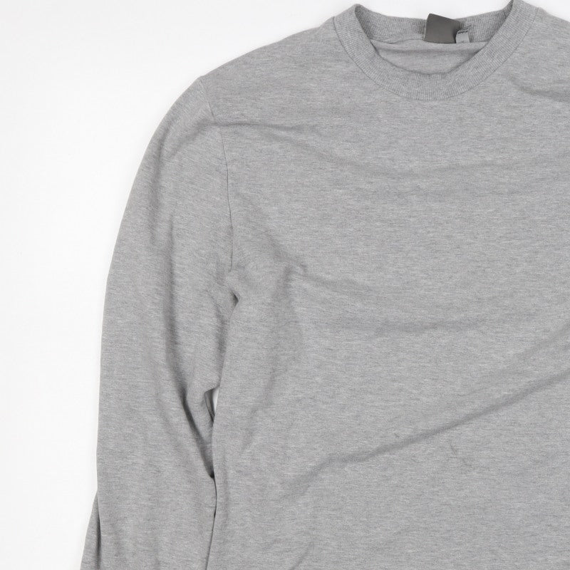 ASOS Men Grey XL Crew Neck Pullover Cotton Blend Sweatshirt