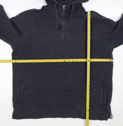 Boston Crew Men’s Black XL 1/4 Zip Pullover Hoodie Pockets
