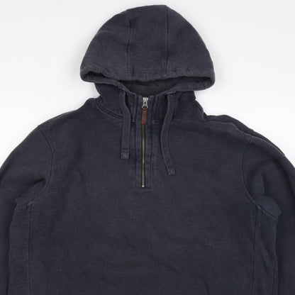 Boston Crew Men’s Black XL 1/4 Zip Pullover Hoodie Pockets