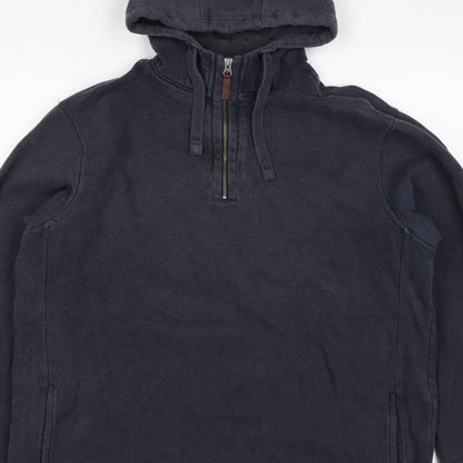 Boston Crew Men’s Black XL 1/4 Zip Pullover Hoodie Pockets