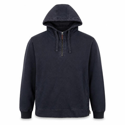 Boston Crew Men’s Black XL 1/4 Zip Pullover Hoodie Pockets