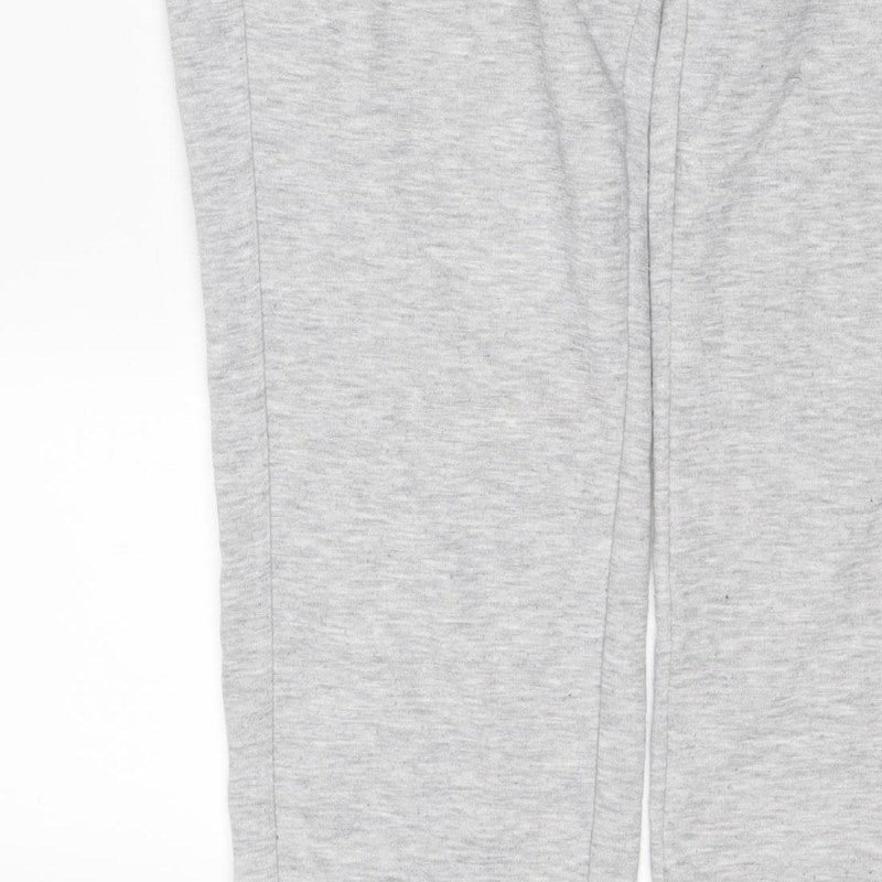 Slazenger Men Grey L Jogger Sweatpants Cotton Blend Elastic Waist Sports