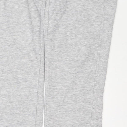 Slazenger Men Grey L Jogger Sweatpants Cotton Blend Elastic Waist Sports