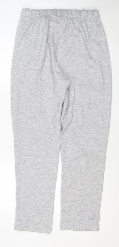 Slazenger Men Grey L Jogger Sweatpants Cotton Blend Elastic Waist Sports
