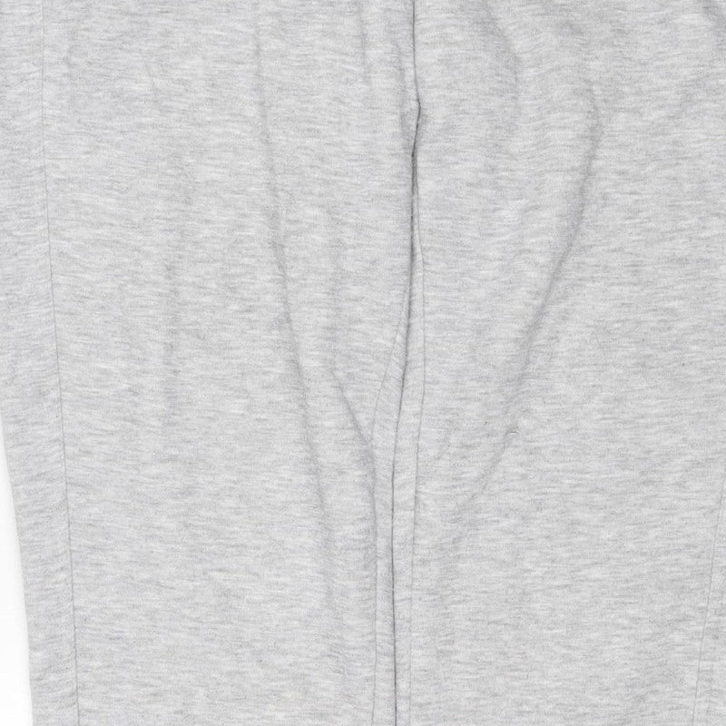 Slazenger Men Grey L Jogger Sweatpants Cotton Blend Elastic Waist Sports