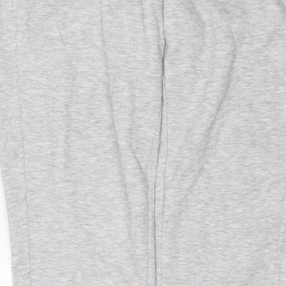 Slazenger Men Grey L Jogger Sweatpants Cotton Blend Elastic Waist Sports