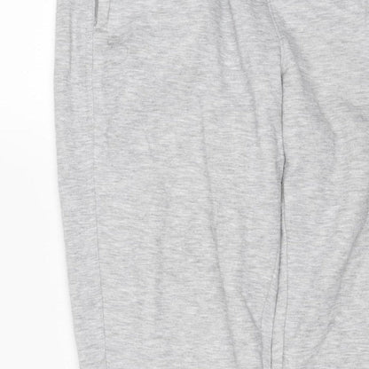 Slazenger Men Grey L Jogger Sweatpants Cotton Blend Elastic Waist Sports