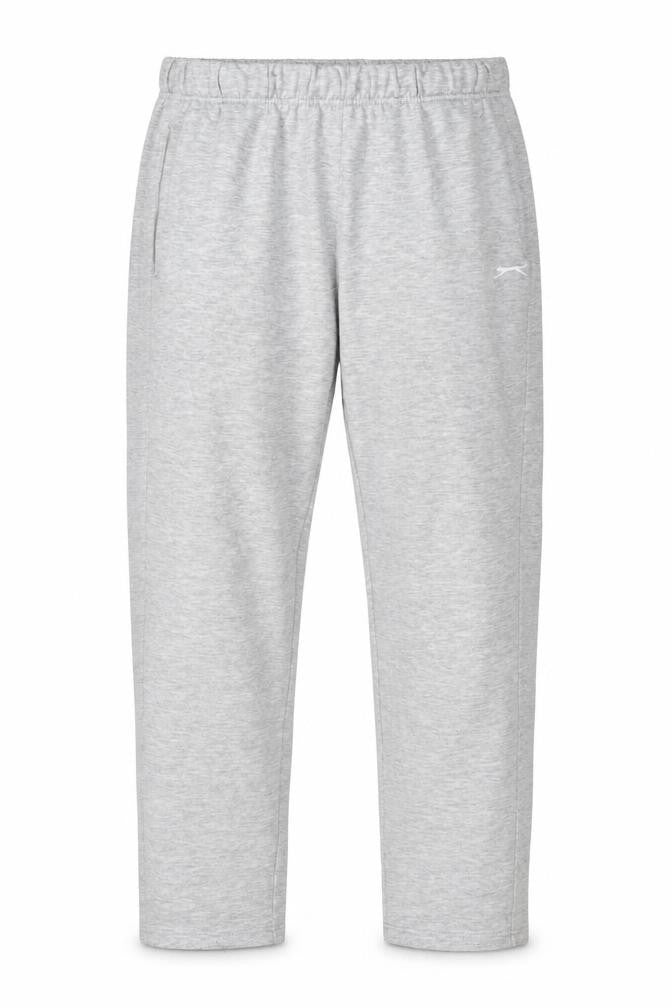 Slazenger Men Grey L Jogger Sweatpants Cotton Blend Elastic Waist Sports