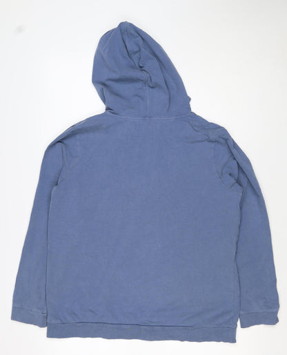 Avenue Women’s Blue Hooded Pullover Sweatshirt UK 18 Plus Cotton