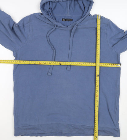 Avenue Women’s Blue Hooded Pullover Sweatshirt UK 18 Plus Cotton