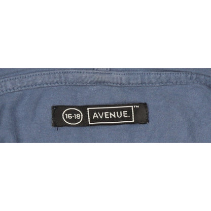 Avenue Women’s Blue Hooded Pullover Sweatshirt UK 18 Plus Cotton