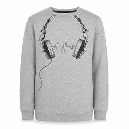 Bluezoo Boys Grey 12-13 Years Pullover Sweatshirt Headphones Graphic