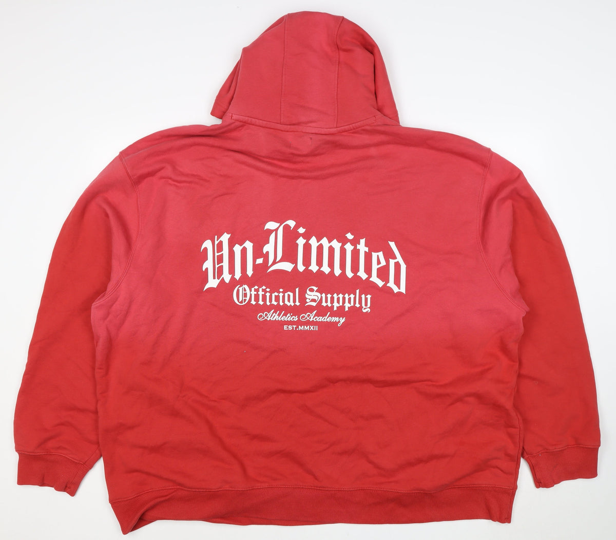 George Men’s Red 4XL Pullover Hoodie Graphic Print Logo Pockets