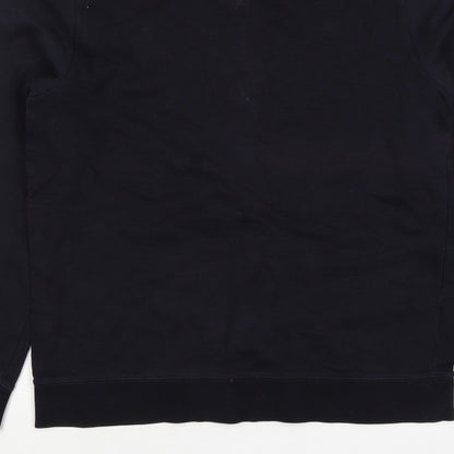 COS Men’s Black L Crew Neck Pullover Cotton Sweatshirt Long Sleeve
