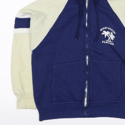 Fruit of the Loom Women’s Blue M Full Zip Miami Beach Hoodie