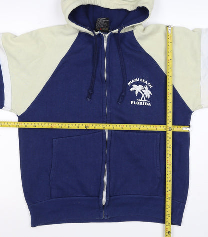 Fruit of the Loom Women’s Blue M Full Zip Miami Beach Hoodie
