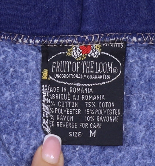 Fruit of the Loom Women’s Blue M Full Zip Miami Beach Hoodie